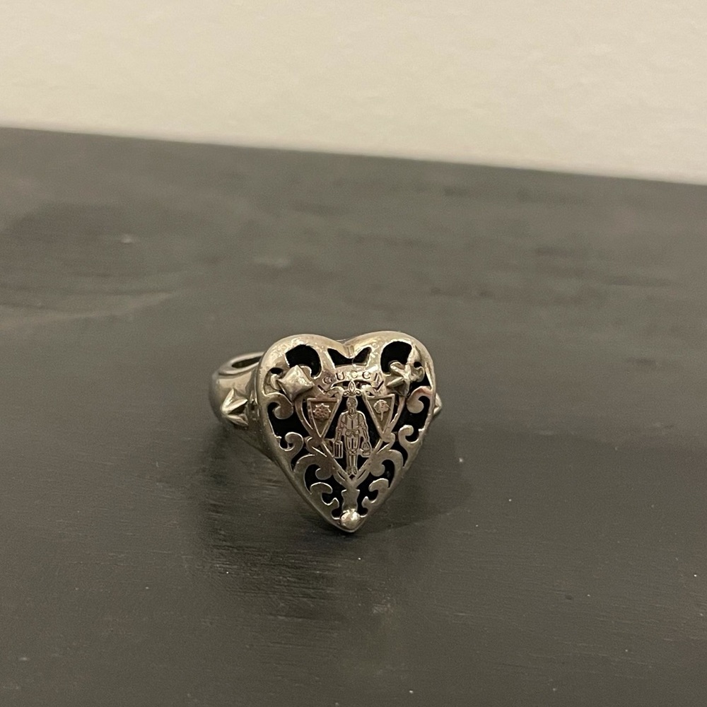 Vintage silver gucci ring